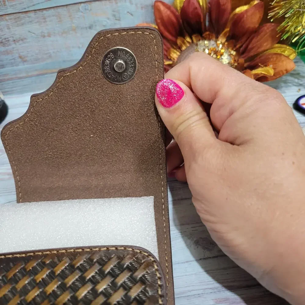 Rooster Leather Phone Holstor With Belt Clip LARGE 7x4